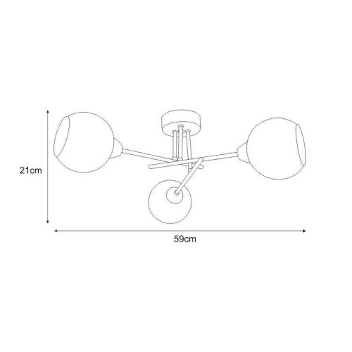 KAJA FONS A-3 króm színű mennyezeti lámpa