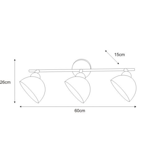 KAJA HORNET A-3 króm színű mennyezeti lámpa