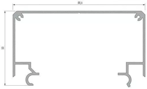 Tartószerkezet LARGO M2 1 méteres Ezüst