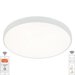   NEDES LED mennyezeti lámpa kerek 48W szabályozható távirányító+WiFi Fehér színű keret