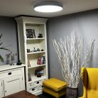 NEDES LED mennyezeti lámpa kerek 48W szabályozható távirányító+WiFi Szürke színű keret