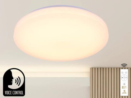 NEDES LED lámpa Fehér + távirányító + HANGVEZÉRLÉS 48W