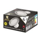 NEDES LED beépíthető lámpa kerek ezüst keret 10W természetes fehér IP44 (furat:90 mm)