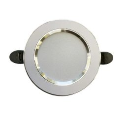   NEDES beépíthető mini led panel kerek 7,5W természetes fehér ezüst szegéllyel - külső táppal