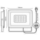 Nedes Led Reflektor 50W 4000K IP65 Fekete