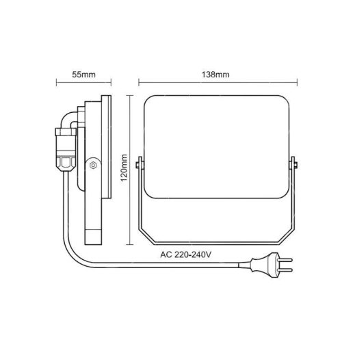 Nedes Led Reflektor 20W 4000K Fehér szín Tömszelencés csatlakozás