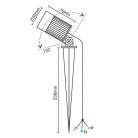 NEDES LED kerti lámpa 7W IP67 természetes fehér