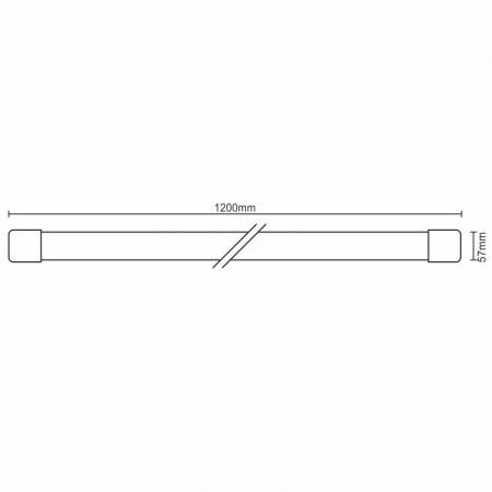 Nedes Ledes armatúra 36W 1200mm IP40 4000K