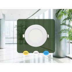   NEDES Beépíthető lámpa kerek 6W állítható fényszínű - külső táppal