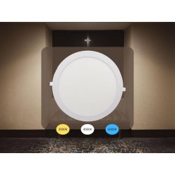   NEDES Beépíthető lámpa kerek 24W állítható fényszínű - külső táppal