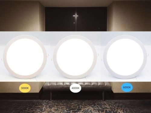 NEDES Beépíthető lámpa kerek 24W állítható fényszínű - külső táppal