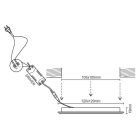 NEDES beépíthető mini led panel négyszögletes 6W meleg fehér - külső táppal