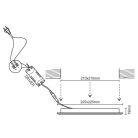 NEDES beépíthető mini led panel négyszögletes 18W meleg fehér - külső táppal