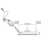 NEDES beépíthető mini led panel négyszögletes 18W természetes fehér - külső táppal