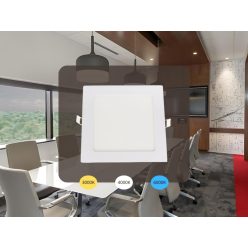   NEDES Beépíthető lámpa négyszögletes 12W állítható fényszínű - külső táppal