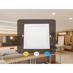   NEDES Beépíthető lámpa négyszögletes 18W állítható fényszínű - külső táppal