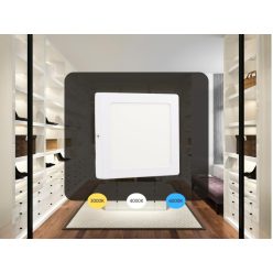   NEDES LEDES lámpa négyszögletes 12W állítható fényű - külső táppal