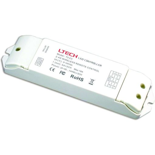 LTECH Rádiós vezérlő led szalagokhoz 3 csatorna 18A 90W/216W/432W