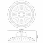 NEDES led csarnokvilágítás UFO 150W IP65 5000K szenzor+standby mode