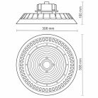 NEDES led csarnokvilágítás UFO 150W IP65 5000K 1-10V 25500Lm