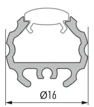 LED Alumínium Profil MICO Ezüst 3 méter