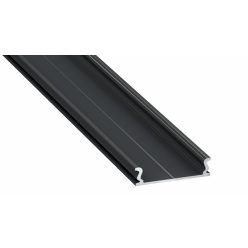   Fekete Alumínium El-Takaró profil Széles Led profilokhoz 2,02 méteres
