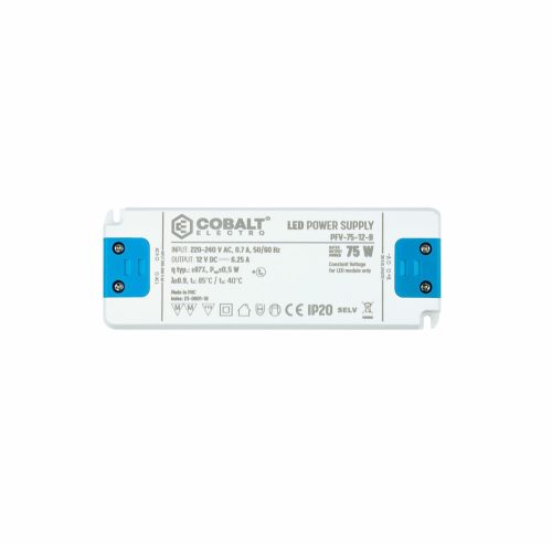 COBALT Led tápegység PFV-75-12-B 75W 12V 6,25A IP20