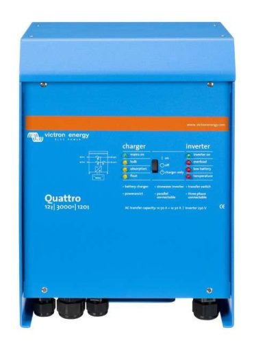 Victron Quattro Inverter/Töltő 24/8000/200-100/100