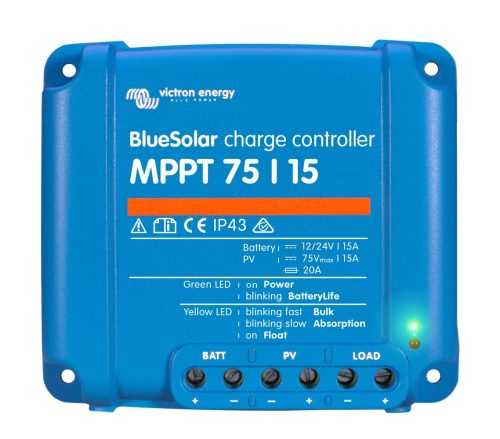 MPPT 75/10A 12/24V Napelemes töltésvezérlő Victron Energy BlueSolar