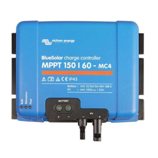 MPPT 150/60 MC4 12/24/36/48V Napelemes töltésvezérlő Victron Energy BlueSolar 