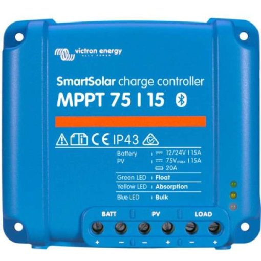 MPPT 75/15 A12/24V Napelemes töltésvezérlő Victron Energy SmartSolar 