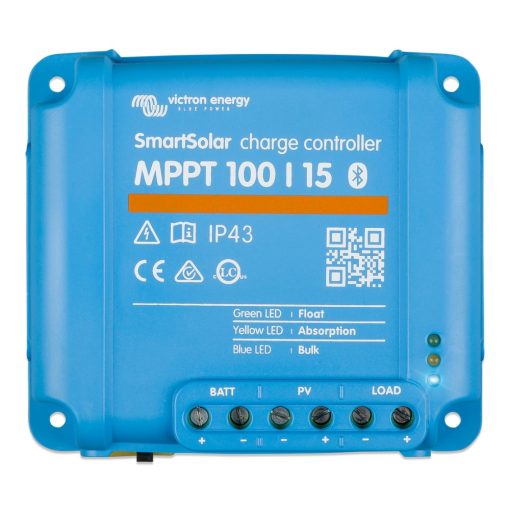MPPT 100/15 12/24V Napelemes töltésvezérlő Victron Energy SmartSolar 