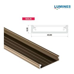 LED Alumínium Profil Széles Bronz 3 méter