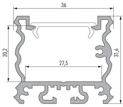 Led Alumínium Profil TALIA 2 méter Fehér