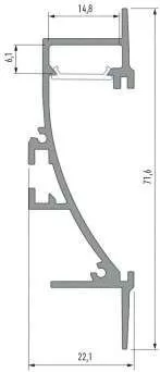 LED Alumínium Profil TIANO Fehér 3 méter