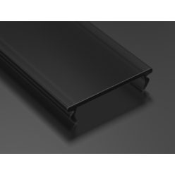 Fekete - Black PMMA takaróprofil DOUBLE típusú 1 méter