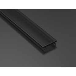 Fekete PMMA takaróprofil Keskeny típusú 3 méter