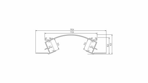 Led Alumínium Profil VEDA 2 méter Fehér