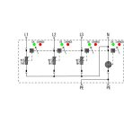 Weidmüller Túlfeszültség levezető - VPU AC II 3+1 300/50