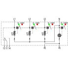 Weidmüller Túlfeszültség levezető - VPU AC II 3+1 R 300/50 távfigyelmeztető funkcióval