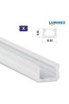 Led profil led szalagokhoz Keskeny fehér 1 méteres alumínium Led profil led szalagokhoz Keskeny fehér 1 méteres alumínium