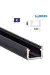 Led profil led szalagokhoz Keskeny fekete 1 méteres alumínium Led profil led szalagokhoz Keskeny fekete 1 méteres alumínium