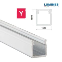 Led profil led szalagokhoz Magas falú  fehér 1 méteres alumínium