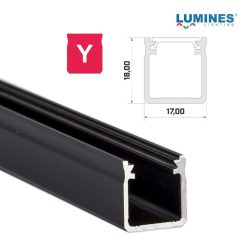 Led profil led szalagokhoz Magas falú fekete 2 méteres alumínium Led profil led szalagokhoz Magas falú fekete 2 méteres alumínium