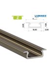 Led profil led szalagokhoz Beépíthető bronz 1 méteres alumínium Led profil led szalagokhoz Beépíthető bronz 1 méteres alumínium