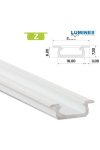 Led profil led szalagokhoz Beépíthető fehér 2 méteres alumínium Led profil led szalagokhoz Beépíthető fehér 2 méteres alumínium