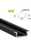 Led profil led szalagokhoz Beépíthető fekete 2 méteres alumínium Led profil led szalagokhoz Beépíthető fekete 2 méteres alumínium