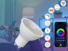 NEDES Smart LED izzó GU10 4,5W WIFI CCT + RGB- 36°