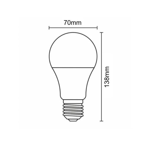 Nedes Led Izzó A70 E27 18W Meleg fehér