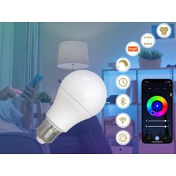 NEDES Smart Led Izzó A60 E27 15W WIFI CCT + RGB